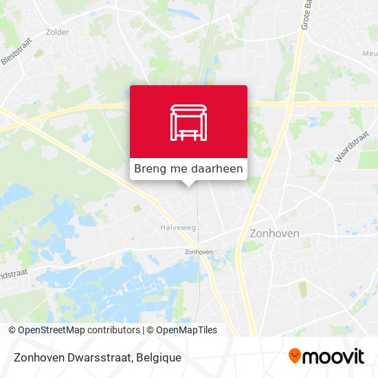 Zonhoven Dwarsstraat kaart