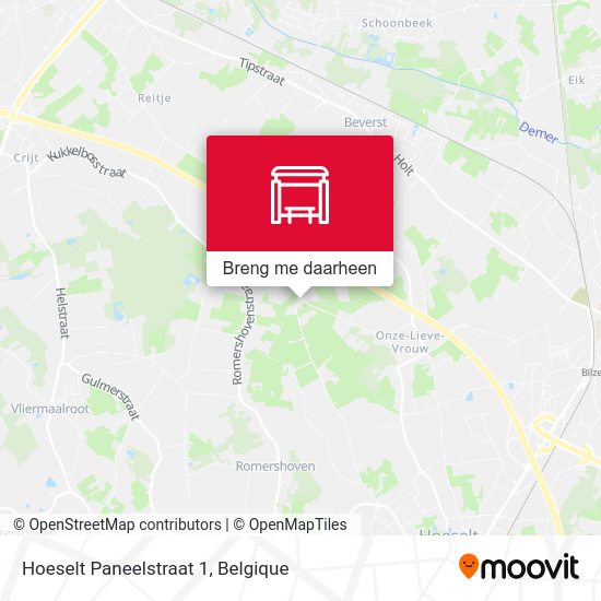 Hoeselt Paneelstraat 1 kaart