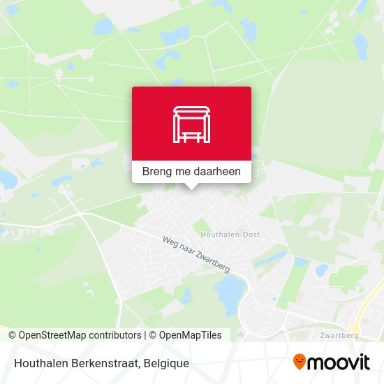 Houthalen Berkenstraat kaart