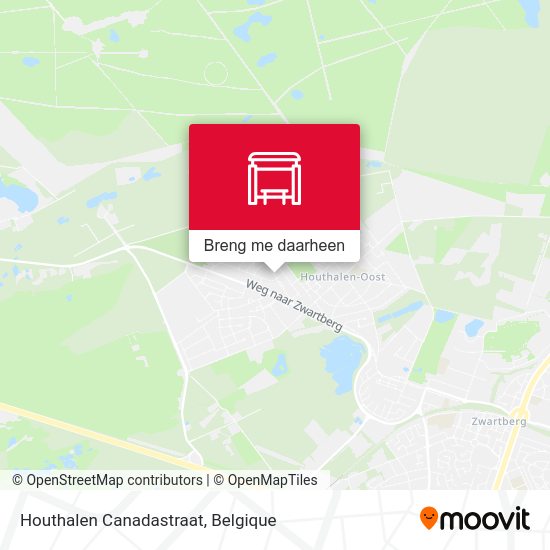 Houthalen Canadastraat kaart