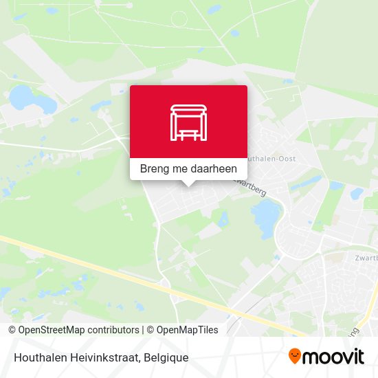 Houthalen Heivinkstraat kaart