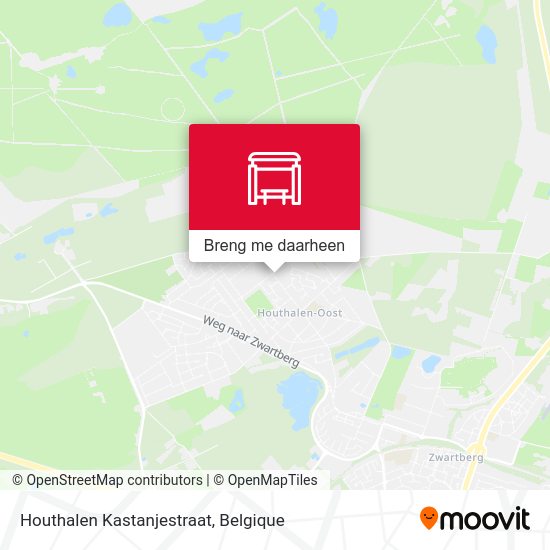Houthalen Kastanjestraat kaart
