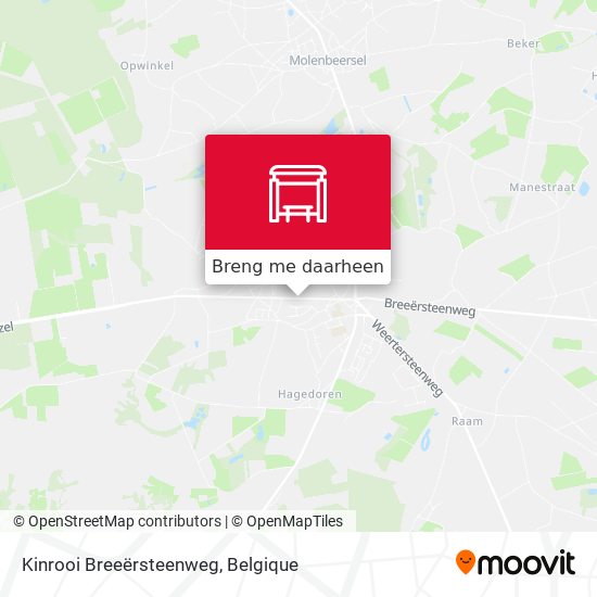 Kinrooi Breeërsteenweg kaart