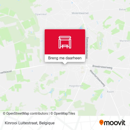 Kinrooi Luitestraat kaart