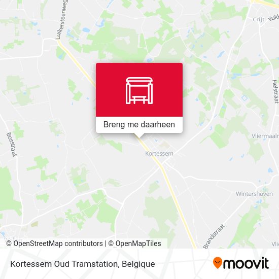 Kortessem Oud Tramstation kaart