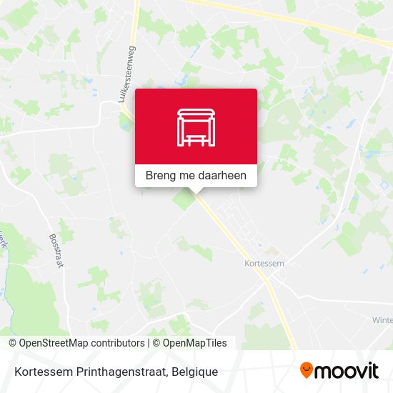 Kortessem Printhagenstraat kaart