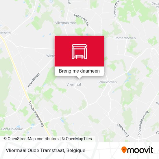 Vliermaal Oude Tramstraat kaart