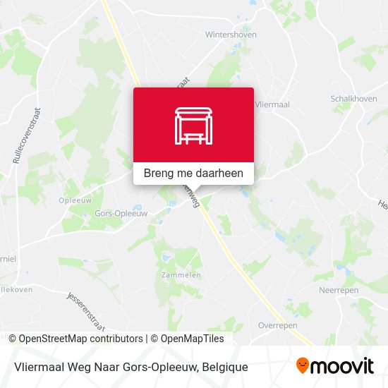 Vliermaal Weg Naar Gors-Opleeuw kaart