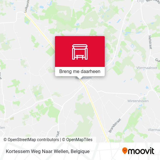Kortessem Weg Naar Wellen kaart