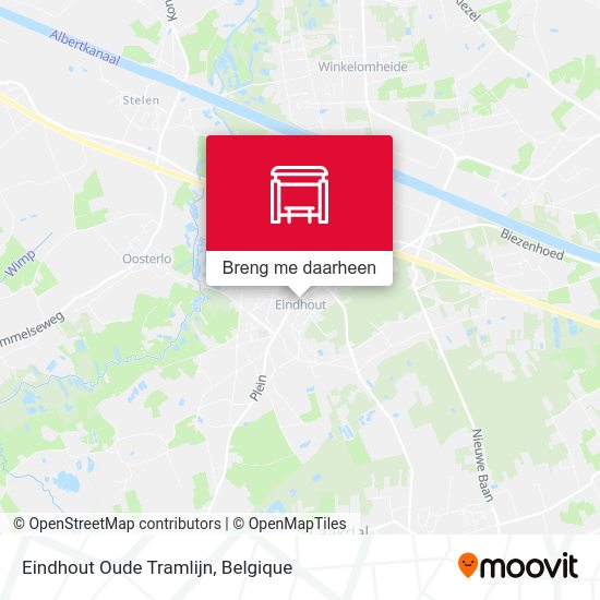 Eindhout Oude Tramlijn kaart