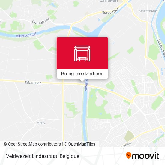 Veldwezelt Lindestraat kaart