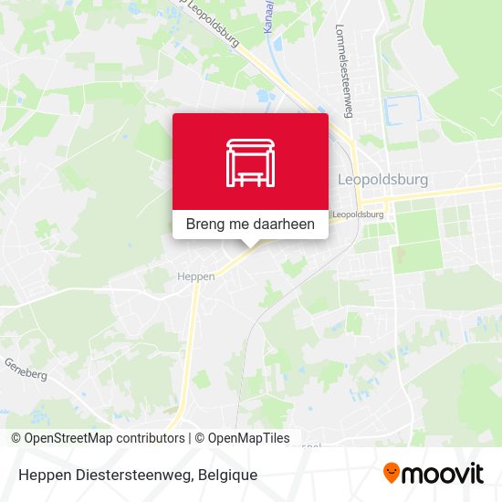 Heppen Diestersteenweg kaart