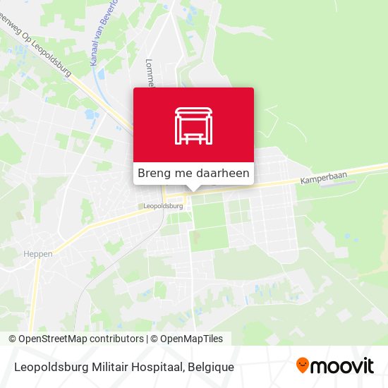 Leopoldsburg Militair Hospitaal kaart