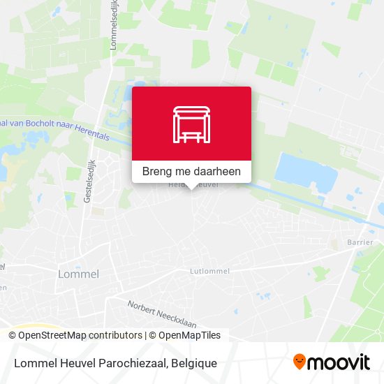 Lommel Heuvel Parochiezaal kaart