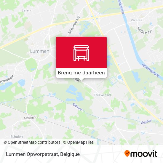 Lummen Opworpstraat kaart