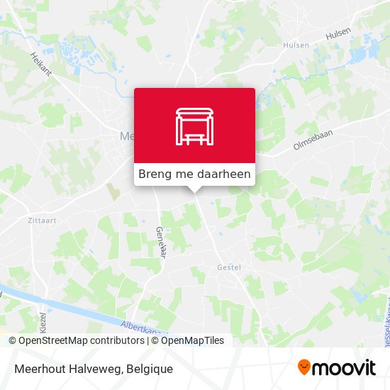 Meerhout Halveweg kaart