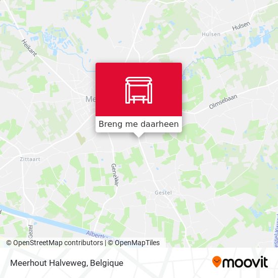 Meerhout Halveweg kaart