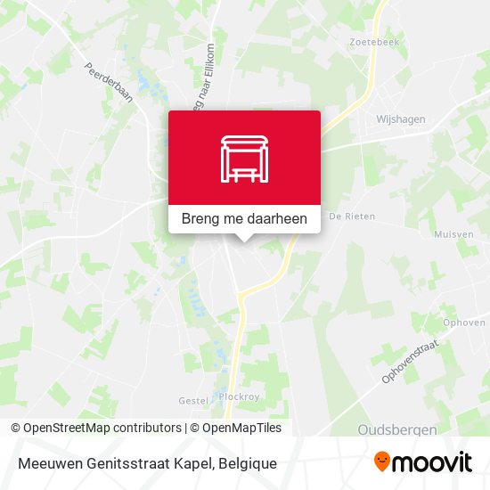 Meeuwen Genitsstraat Kapel kaart