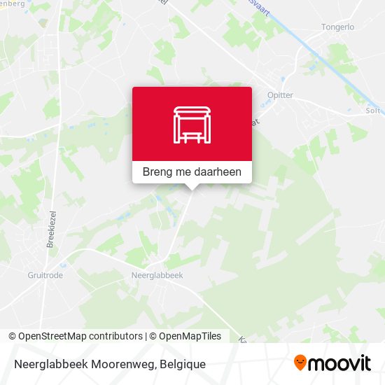 Neerglabbeek Moorenweg kaart