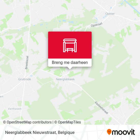 Neerglabbeek Nieuwstraat kaart