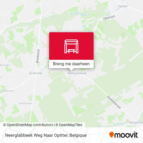 Neerglabbeek Weg Naar Opitter kaart