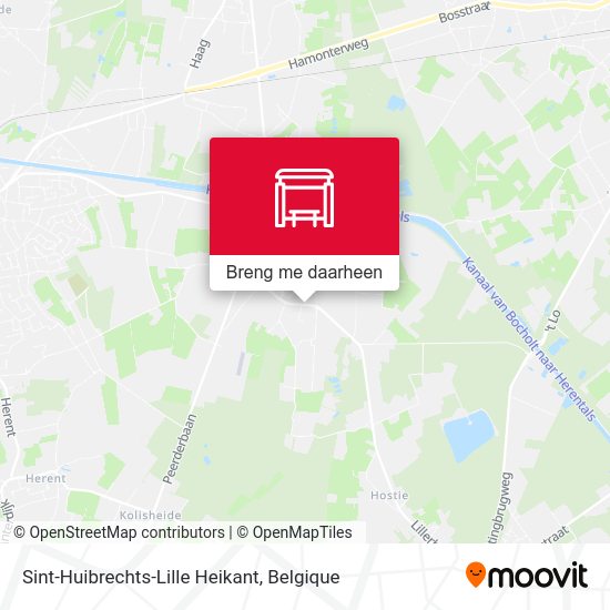 Sint-Huibrechts-Lille Heikant kaart