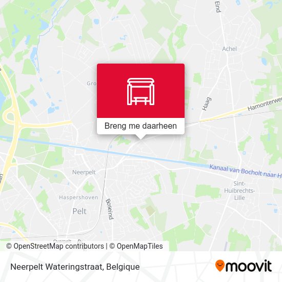 Neerpelt Wateringstraat kaart