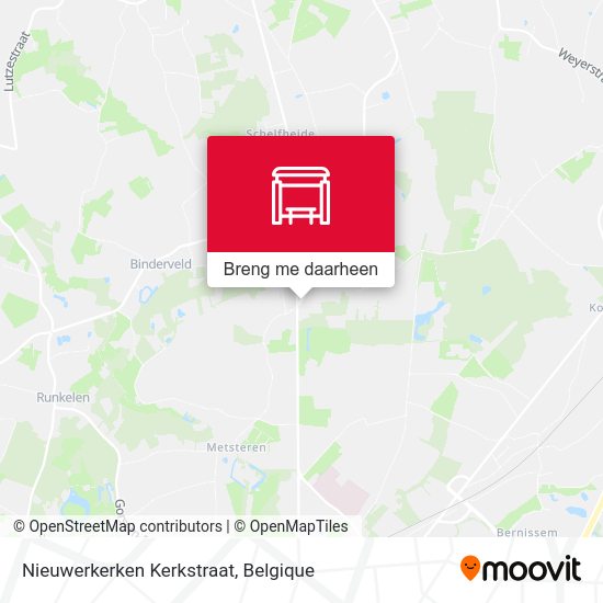 Nieuwerkerken Kerkstraat kaart