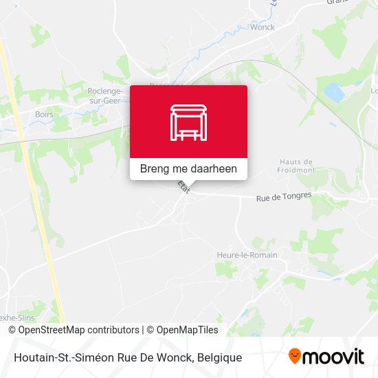Houtain-St.-Siméon Rue De Wonck kaart