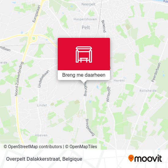 Overpelt Dalakkerstraat kaart