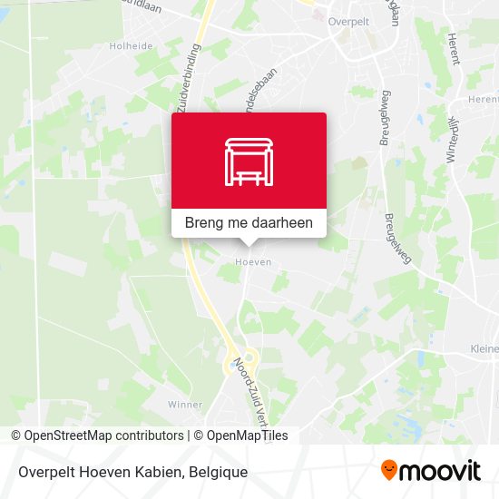 Overpelt Hoeven Kabien kaart