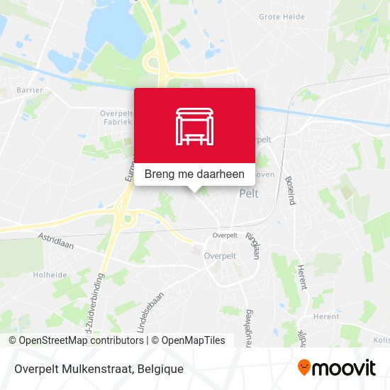 Overpelt Mulkenstraat kaart