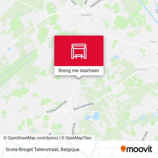 Grote-Brogel Telenstraat kaart