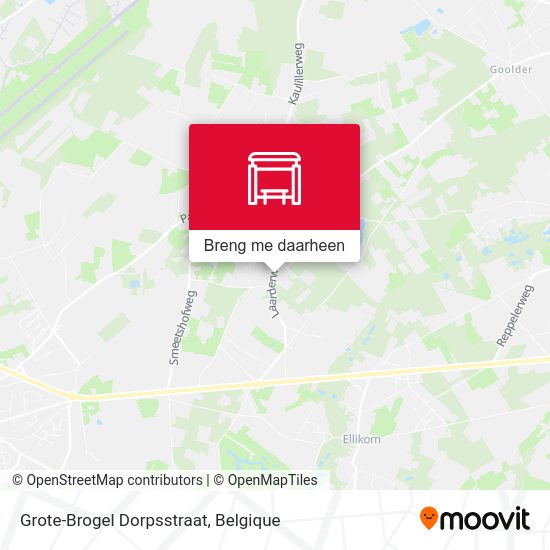 Grote-Brogel Dorpsstraat kaart