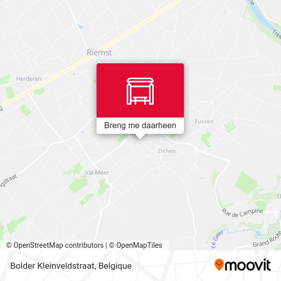 Bolder Kleinveldstraat kaart