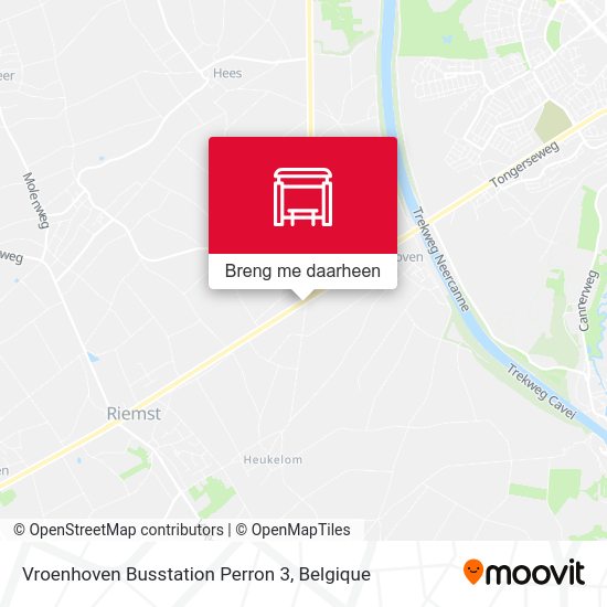 Vroenhoven Busstation Perron 3 kaart