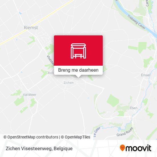 Zichen Visesteenweg kaart