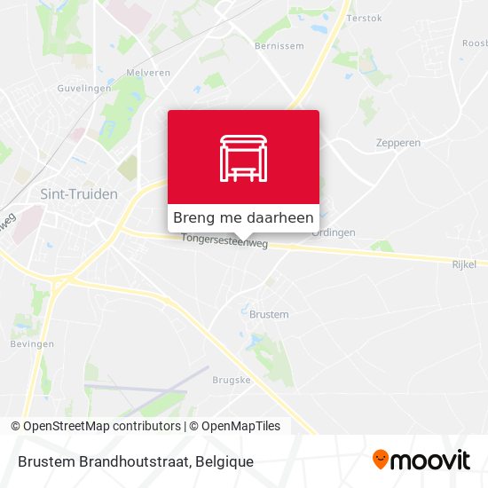 Brustem Brandhoutstraat kaart