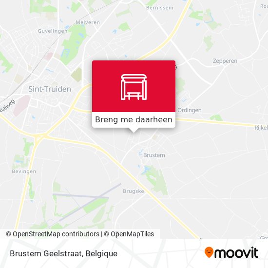 Brustem Geelstraat kaart