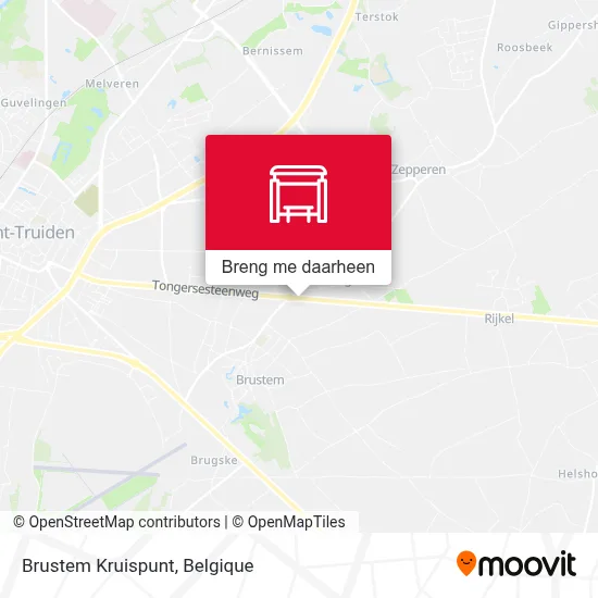 Brustem Kruispunt kaart