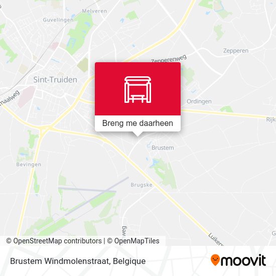 Brustem Windmolenstraat kaart