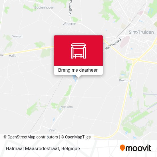 Halmaal Maasrodestraat kaart