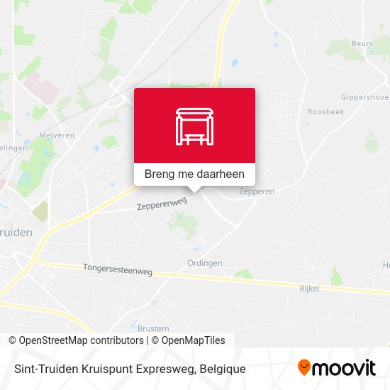Sint-Truiden Kruispunt Expresweg kaart