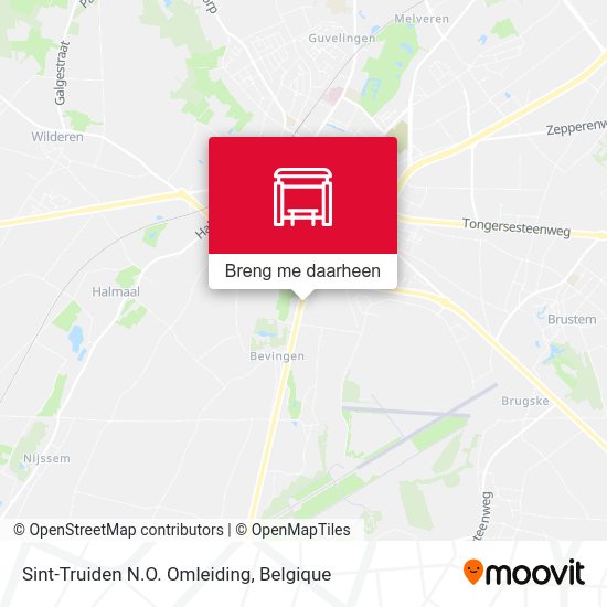 Sint-Truiden N.O. Omleiding kaart