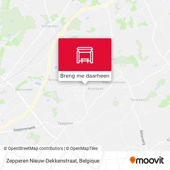 Zepperen Nieuw-Dekkenstraat kaart