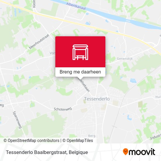 Tessenderlo Baalbergstraat kaart