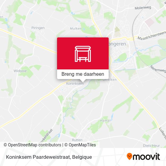 Koninksem Paardeweistraat kaart