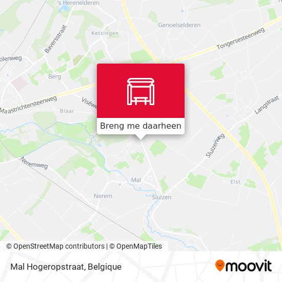 Mal Hogeropstraat kaart