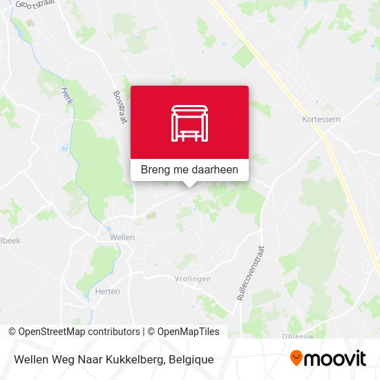 Wellen Weg Naar Kukkelberg kaart