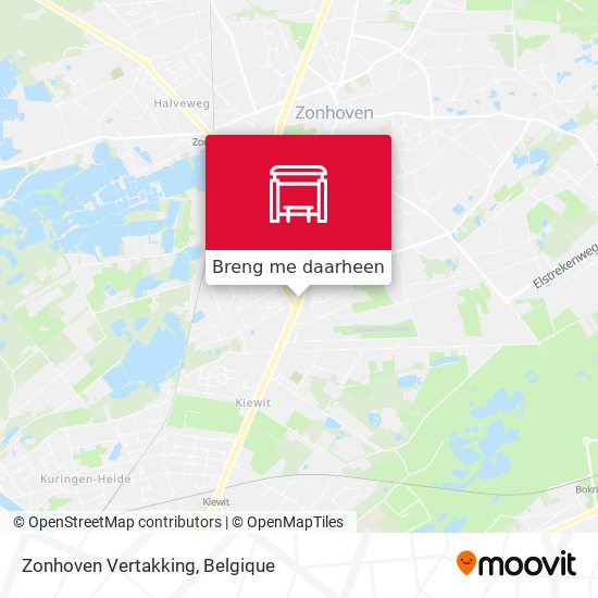 Zonhoven Vertakking kaart